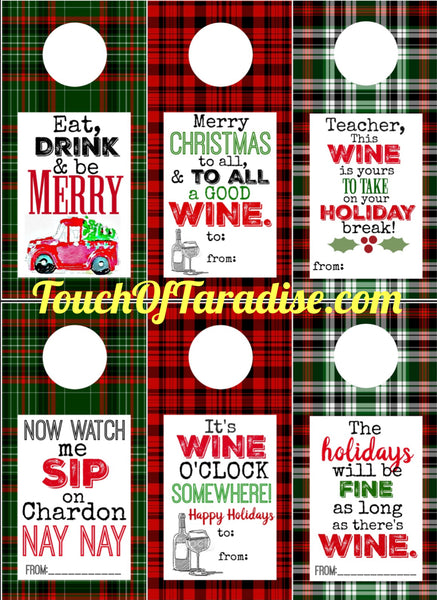 10 Christmas Wine Tags For A Personal Touch