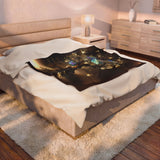 Butterfly Tree Velveteen Plush Blanket — "Don't go through life. Grow through life." Inspirational Throw