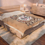 Velveteen Plush Blanket – "I Run on Coffee & Murder Shows" Cozy Throw