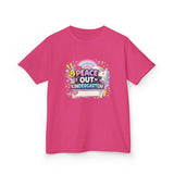 Personalized 'Peace Out Kindergarten' Kids Tee — Custom Name, Multiple Colors