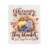 Whenever You Miss Me Personalized Memorial Plush Blanket – Love, Sassy, Mom and Dad
