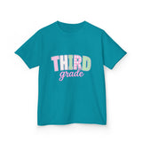 Third Grade Kids T‑Shirt — Pastel School Back to School Tee
