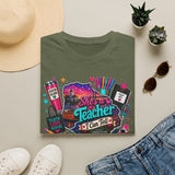 She's a Teacher I Can Tell T-Shirt — Colorful Teacher Appreciation Tee Staten Island