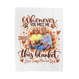 Whenever You Miss Me Personalized Memorial Plush Blanket – Love, Sassy, Mom and Dad