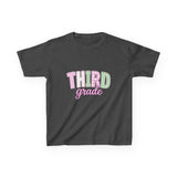 Third Grade Kids T‑Shirt — Pastel School Back to School Tee