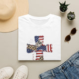 God Bless America Cross 4th of July T-Shirt