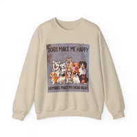 Dogs Make Me Happy Crewneck Sweatshirt