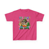 Kids Easter Bunny 'The Hunt Is On' Tee — Colorful Egg Hunt Shirt for Children