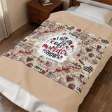 Velveteen Plush Blanket – "I Run on Coffee & Murder Shows" Cozy Throw
