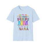 Nana Easter T-Shirt — "My Favorite Peeps Call Me Nana" with Fun Animal Print