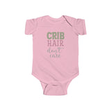 Infant Bodysuit - "Crib Hair Don't Care" Cute Baby Onesie