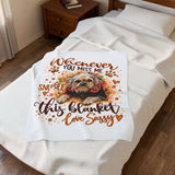 Whenever You Miss Me Snuggle This Blanket – Love Sassy Dog Memorial Velveteen Plush Blanket