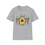 Best Mom Ever Sunflower Animal Print Personalized T-Shirt