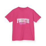 Fourth Grade Kids T-Shirt – Pastel Pink & Green "Fourth Grade" Back-to-School Tee