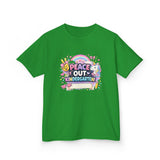 Personalized 'Peace Out Kindergarten' Kids Tee — Custom Name, Multiple Colors