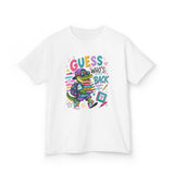 Kids T-Shirt — 'Guess Who's Back' Retro Gamer Dinosaur Graphic Tee