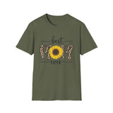 Best Mom Ever Sunflower Animal Print Personalized T-Shirt