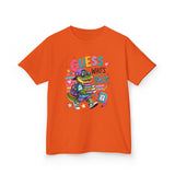 Kids T-Shirt — 'Guess Who's Back' Retro Gamer Dinosaur Graphic Tee