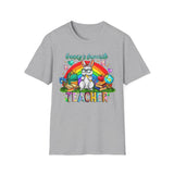 Bunny's Favorite Teacher T-Shirt — Colorful Easter Tee for Educators