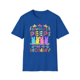 Mommy Shirt — "My Favorite Peeps Call Me Mommy" Easter Animal Print Tee