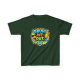 Last Day of School Kids Tee — “bruh we out” Personalized Kids T-Shirt