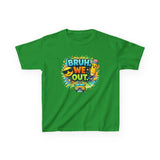 Last Day of School Kids Tee — “bruh we out” Personalized Kids T-Shirt