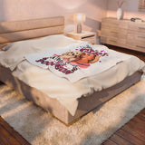 Velveteen Plush Blanket – “Just a Girl Who Loves Her Poochon” Cozy Pet Lover Throw - PLEASE DO NOT ORDER UNTIL MESSAGING ME FIRST. I WILL HAVE TO DESIGN YOURS AND ADD TO MY WEBSITE, SO MESSAGE ME A PIC AND A REQUEST. THANK YOU