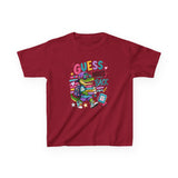 Kids T-Shirt — 'Guess Who's Back' Retro Gamer Dinosaur Graphic Tee