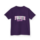 Fourth Grade Kids T-Shirt – Pastel Pink & Green "Fourth Grade" Back-to-School Tee