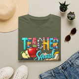 Teacher Squad T-Shirt — Colorful School Apple & Pencil Design for Educators