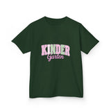 Kindergarten Pink & Green Kids Tee — Back to School Shirt