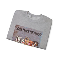 Dogs Make Me Happy Crewneck Sweatshirt