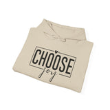 Choose Joy Hoodie — Minimalist Inspirational Hooded Sweatshirt
