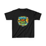Last Day of School Kids Tee — “bruh we out” Personalized Kids T-Shirt