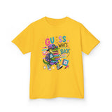 Kids T-Shirt — 'Guess Who's Back' Retro Gamer Dinosaur Graphic Tee