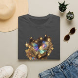 Butterfly Tree T-Shirt — Iridescent Butterfly Magic Graphic Tee - Don't Go Through Life. Grow Through Life