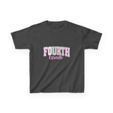Fourth Grade Kids T-Shirt – Pastel Pink & Green "Fourth Grade" Back-to-School Tee