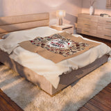 Velveteen Plush Blanket – "I Run on Coffee & Murder Shows" Cozy Throw