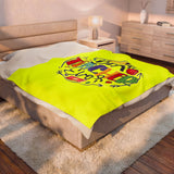 Best Teacher Ever Velveteen Plush Blanket — Soft Teacher Appreciation Gift