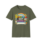 Peace Out School Tee — Personalized Last Day of School Shirt for Teachers