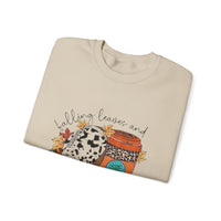 Fall Leaves and Football Crewneck Sweatshirt