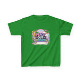Personalized 'Peace Out Kindergarten' Kids Tee — Custom Name, Multiple Colors