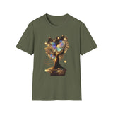Butterfly Tree T-Shirt — Iridescent Butterfly Magic Graphic Tee - Don't Go Through Life. Grow Through Life