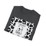 Funny Farmhouse T-Shirt — "The Boobs Are Real, The Smile Is Fake"