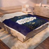 Zodiac Virgo Velveteen Plush Blanket – Celestial Astrological Throw with "Virgo: Intelligent, Dedicated, Practical" Text