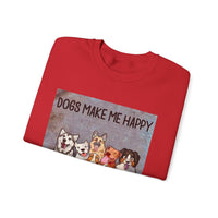 Dogs Make Me Happy Crewneck Sweatshirt