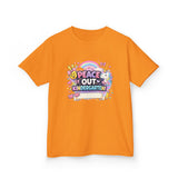 Personalized 'Peace Out Kindergarten' Kids Tee — Custom Name, Multiple Colors