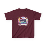 Personalized 'Peace Out Kindergarten' Kids Tee — Custom Name, Multiple Colors