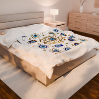 Plush Blanket Evil Eye Hamsa