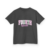 Fourth Grade Kids T-Shirt – Pastel Pink & Green "Fourth Grade" Back-to-School Tee